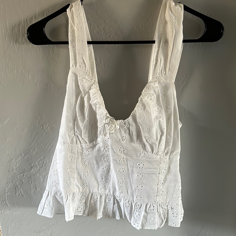 ASOS white lace crop top